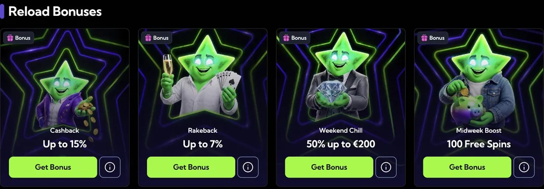Screenshot: promotiepagina van LuckyBoom met het welkomstpakket